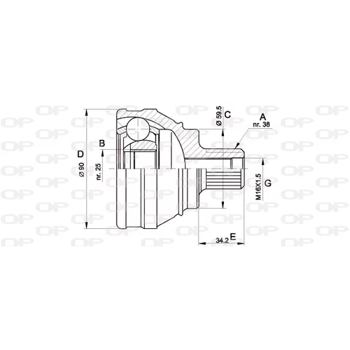 Sada kĺbov hnacieho hriadeľa OPEN PARTS CVJ5117.10