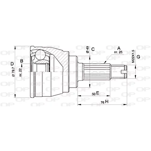 Sada kĺbov hnacieho hriadeľa OPEN PARTS CVJ5148.10