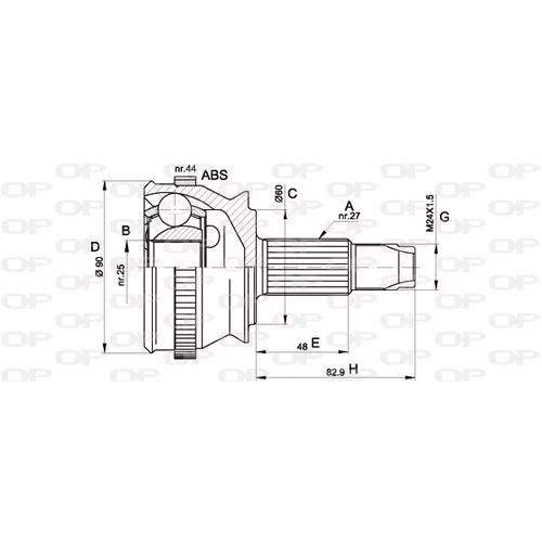Sada kĺbov hnacieho hriadeľa OPEN PARTS CVJ5155.10