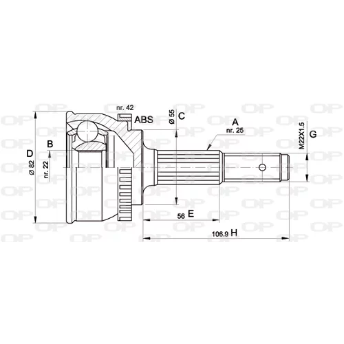 Sada kĺbov hnacieho hriadeľa OPEN PARTS CVJ5288.10