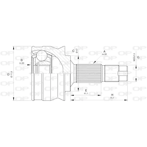 Sada kĺbov hnacieho hriadeľa OPEN PARTS CVJ5397.10