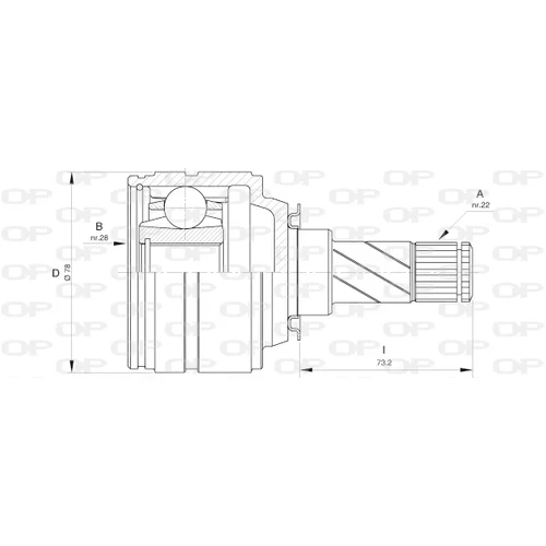 Sada kĺbov hnacieho hriadeľa OPEN PARTS CVJ5424.20