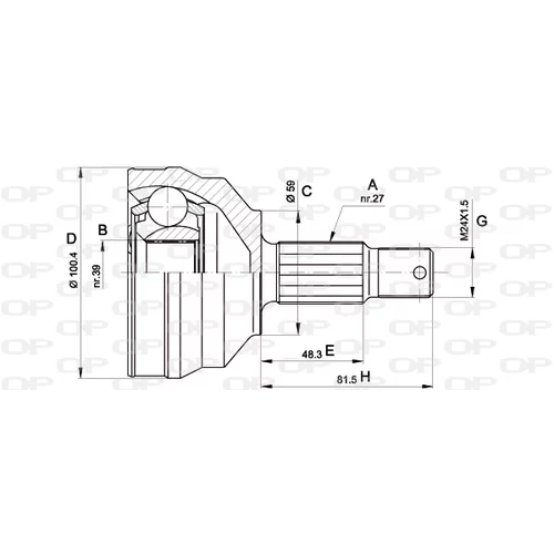 Sada kĺbov hnacieho hriadeľa OPEN PARTS CVJ5460.10