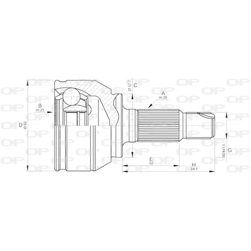 Sada kĺbov hnacieho hriadeľa OPEN PARTS CVJ5518.10