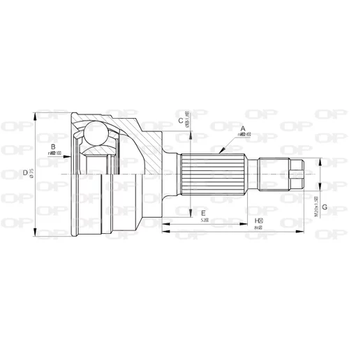 Sada kĺbov hnacieho hriadeľa OPEN PARTS CVJ5664.10