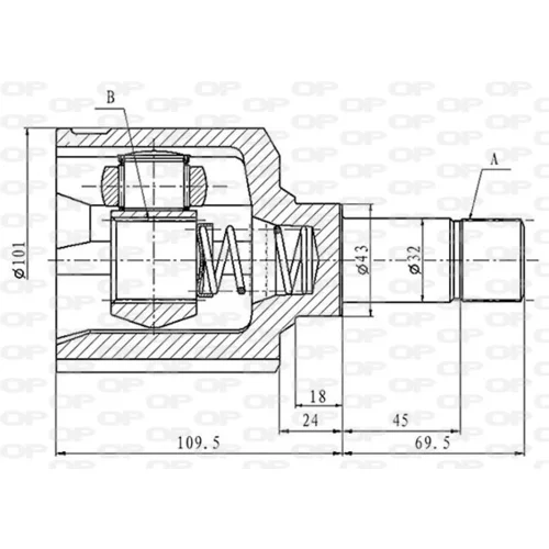 Sada kĺbov hnacieho hriadeľa OPEN PARTS CVJ5856.20