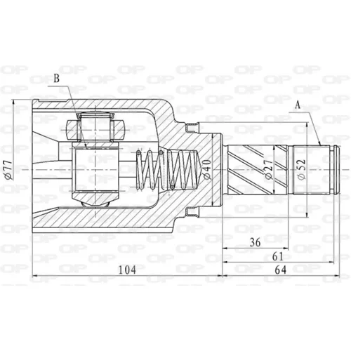 Sada kĺbov hnacieho hriadeľa OPEN PARTS CVJ5874.20