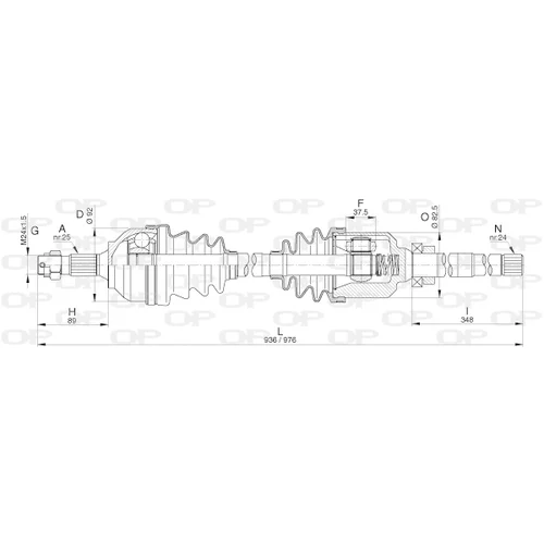 Hnací hriadeľ OPEN PARTS DRS6292.00