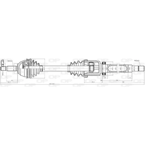 Hnací hriadeľ OPEN PARTS DRS6412.00