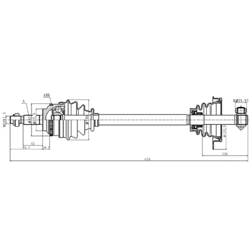 Hnací hriadeľ OPEN PARTS DRS6506.00