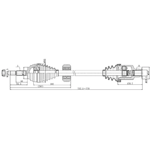 Hnací hriadeľ OPEN PARTS DRS6510.00