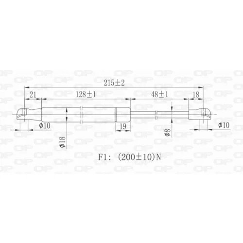 Plynová vzpera, kapota motora OPEN PARTS GSR6032.00