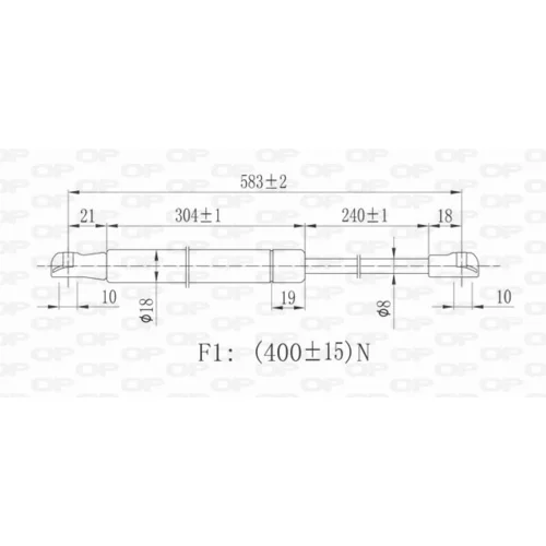 Plynová vzpera, kapota motora OPEN PARTS GSR6394.00