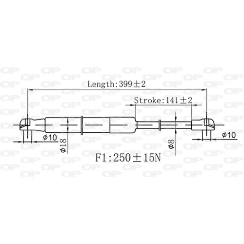 Plynová vzpera, kapota motora OPEN PARTS GSR6583.00