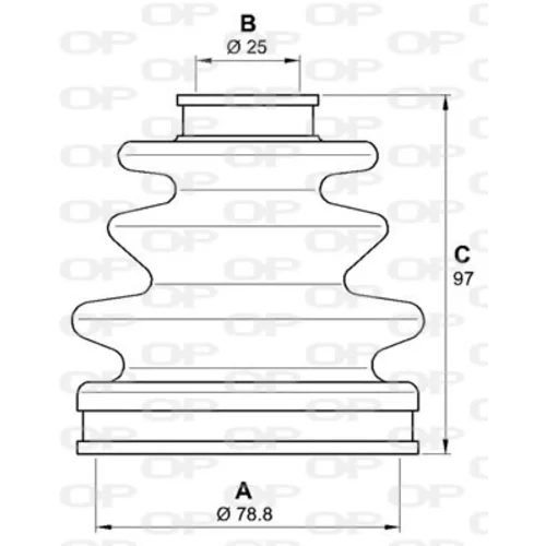Manžeta hnacieho hriadeľa - opravná sada SJK7070.00 (OPEN PARTS) - obr. 1