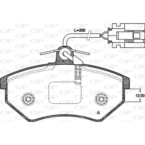 Sada brzdových platničiek kotúčovej brzdy OPEN PARTS BPA0134.62