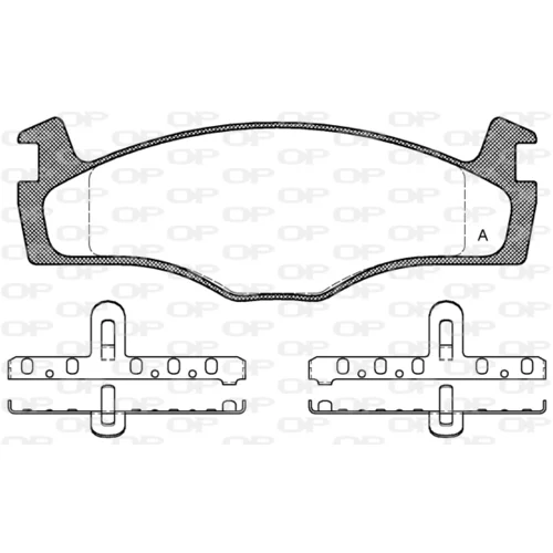 Sada brzdových platničiek kotúčovej brzdy OPEN PARTS BPA0171.00