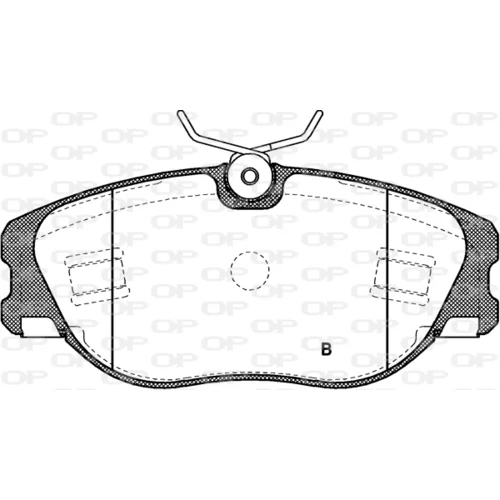 Sada brzdových platničiek kotúčovej brzdy BPA0305.72 (OPEN PARTS) - obr. 1