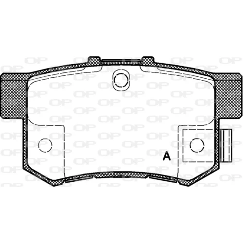 Sada brzdových platničiek kotúčovej brzdy OPEN PARTS BPA0325.32