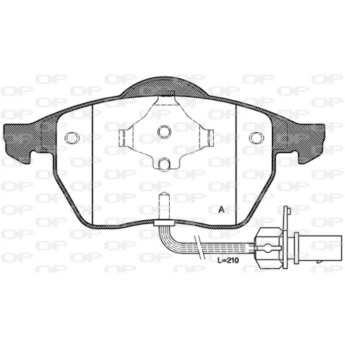 Sada brzdových platničiek kotúčovej brzdy OPEN PARTS BPA0390.11