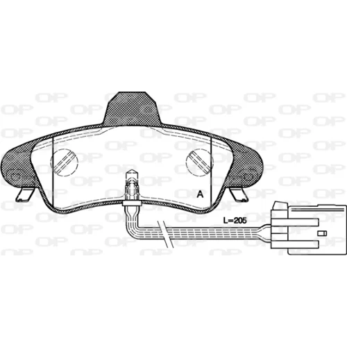 Sada brzdových platničiek kotúčovej brzdy OPEN PARTS BPA0433.12