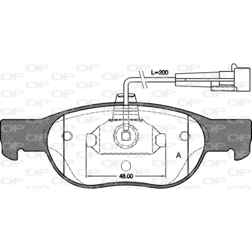 Sada brzdových platničiek kotúčovej brzdy OPEN PARTS BPA0588.11