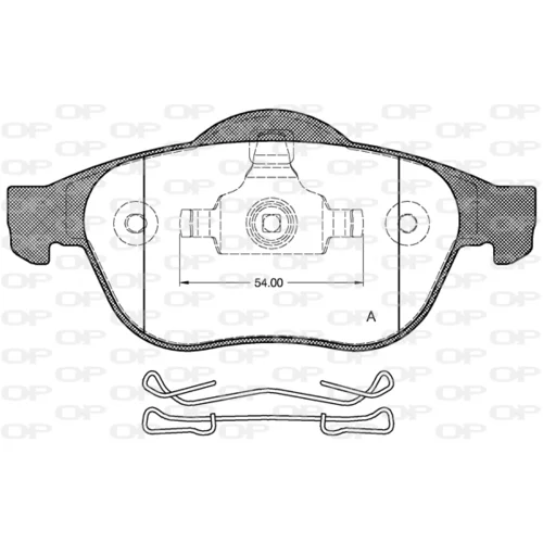 Sada brzdových platničiek kotúčovej brzdy OPEN PARTS BPA0843.00