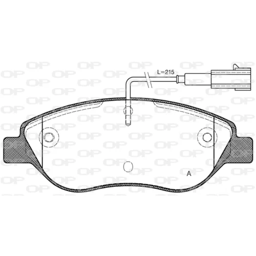 Sada brzdových platničiek kotúčovej brzdy OPEN PARTS BPA0860.02