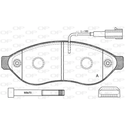 Sada brzdových platničiek kotúčovej brzdy OPEN PARTS BPA1237.01