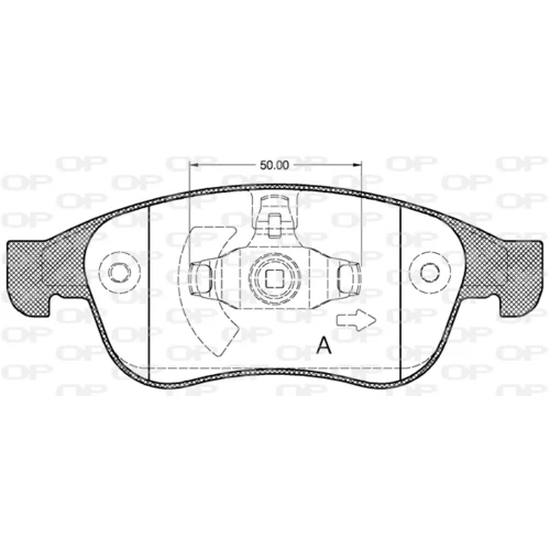 Sada brzdových platničiek kotúčovej brzdy OPEN PARTS BPA1248.10