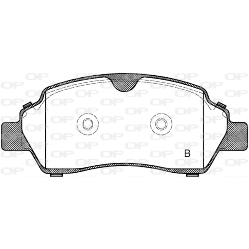 Sada brzdových platničiek kotúčovej brzdy BPA1605.00 (OPEN PARTS) - obr. 1