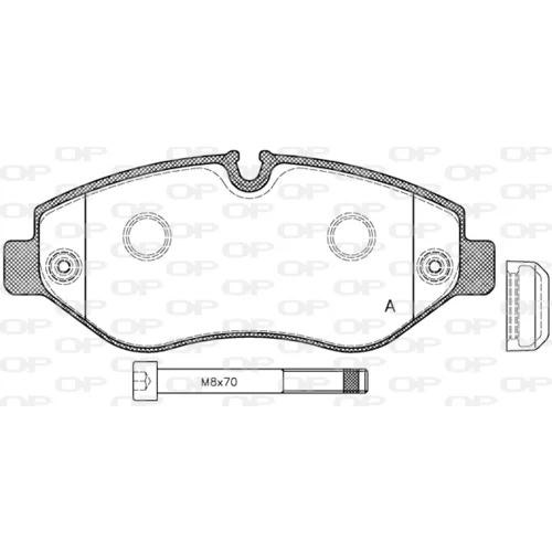 Sada brzdových platničiek kotúčovej brzdy OPEN PARTS BPE1245.00