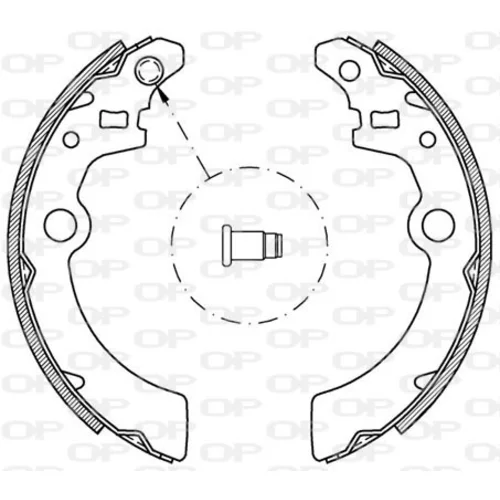 Sada brzdových čeľustí OPEN PARTS BSA2073.00