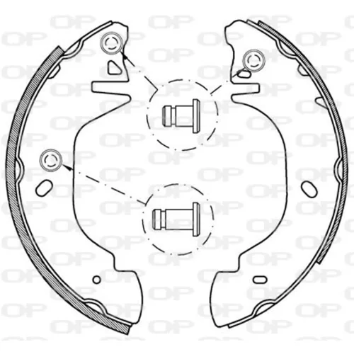 Sada brzdových čeľustí OPEN PARTS BSA2134.00