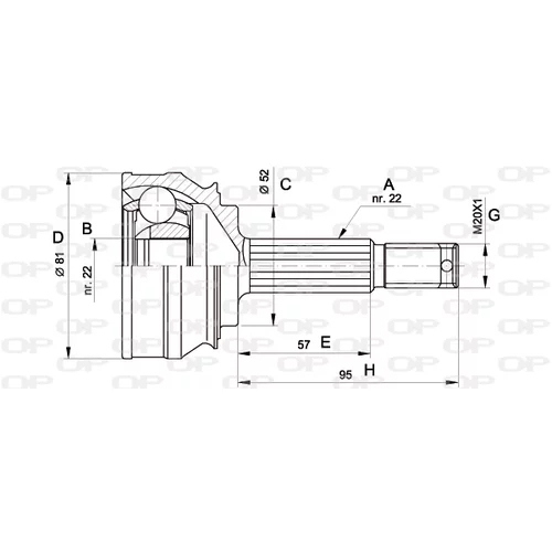 Sada kĺbov hnacieho hriadeľa OPEN PARTS CVJ5006.10