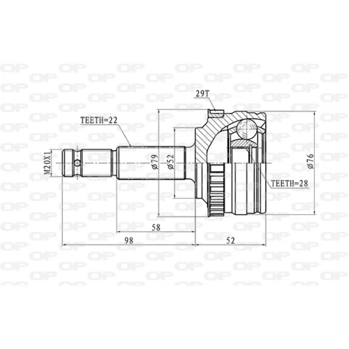 Sada kĺbov hnacieho hriadeľa OPEN PARTS CVJ5387.10