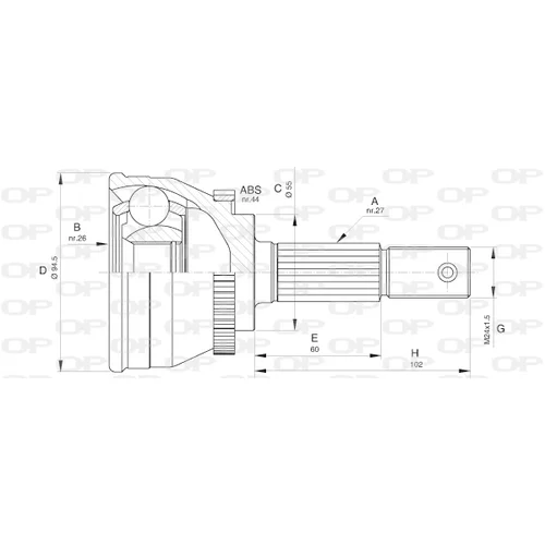 Sada kĺbov hnacieho hriadeľa OPEN PARTS CVJ5611.10