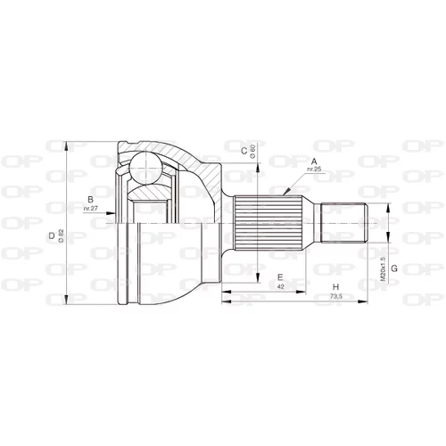 Sada kĺbov hnacieho hriadeľa OPEN PARTS CVJ5678.10