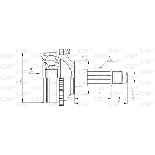 Sada kĺbov hnacieho hriadeľa OPEN PARTS CVJ5683.10