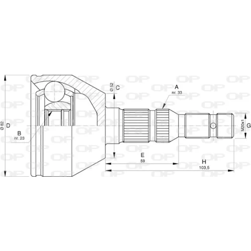 Sada kĺbov hnacieho hriadeľa OPEN PARTS CVJ5750.10