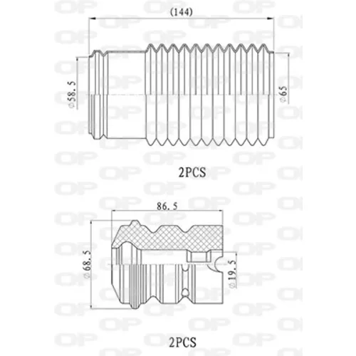 Ochranná sada tlmiča proti prachu OPEN PARTS DCK5030.04