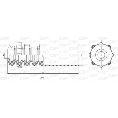 Ochranná sada tlmiča proti prachu OPEN PARTS DCK5105.02