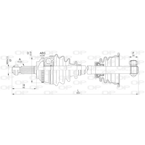 Hnací hriadeľ OPEN PARTS DRS6289.00