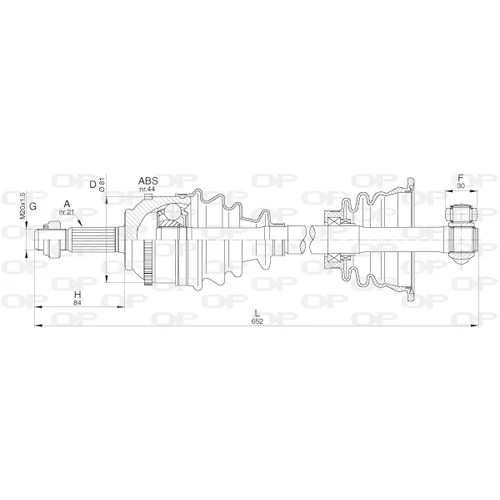 Hnací hriadeľ OPEN PARTS DRS6295.00