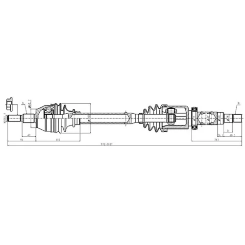 Hnací hriadeľ OPEN PARTS DRS6494.00