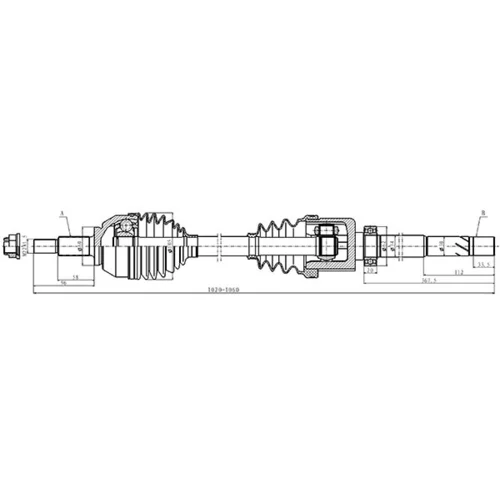 Hnací hriadeľ OPEN PARTS DRS6500.00