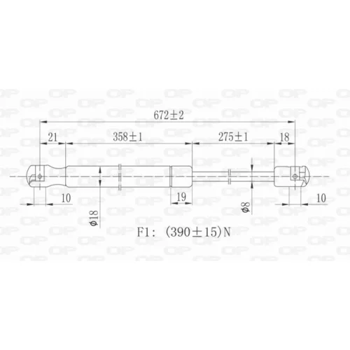 Pneumatická pružina, Batožinový/nákladný priestor GSR6079.00 (OPEN PARTS) - obr. 1