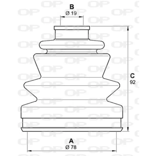 Manžeta hnacieho hriadeľa - opravná sada SJK7170.00 (OPEN PARTS) - obr. 1