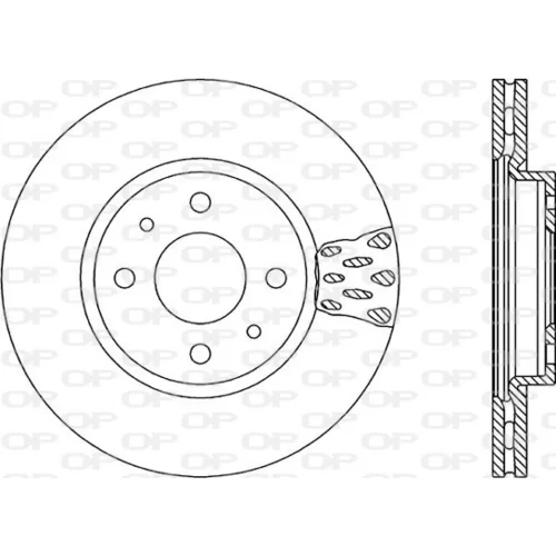 Brzdový kotúč OPEN PARTS BDA1235.20