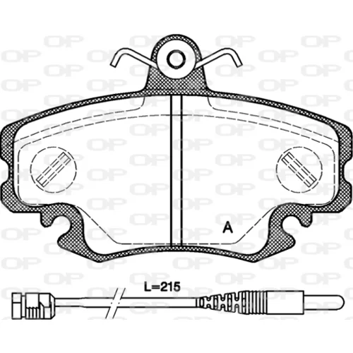 Sada brzdových platničiek kotúčovej brzdy OPEN PARTS BPA0141.30